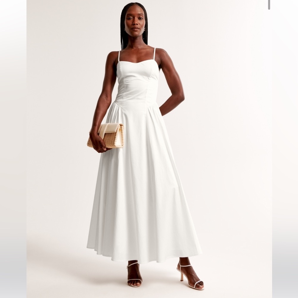 Dipped Waist Sweetheart Maxi Dress
